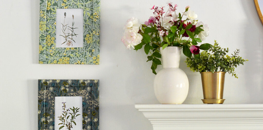 DIY Botanical Wallpaper Picture Frames