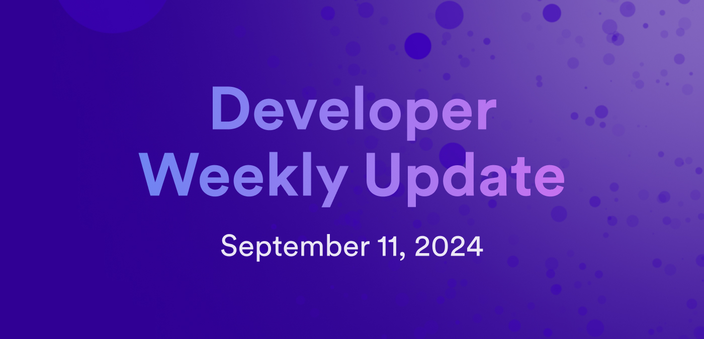 Developer weekly update September 11, 2024 | Internet Computer