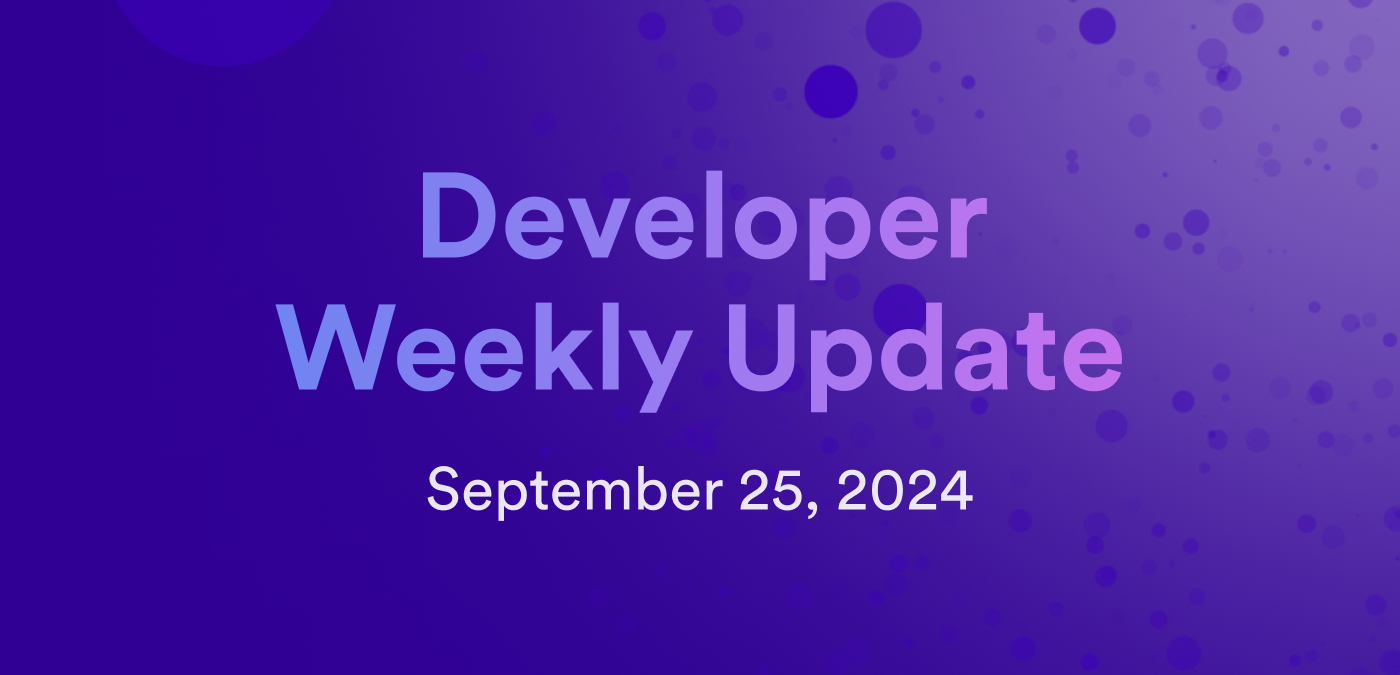 Developer weekly update September 25, 2024 | Internet Computer