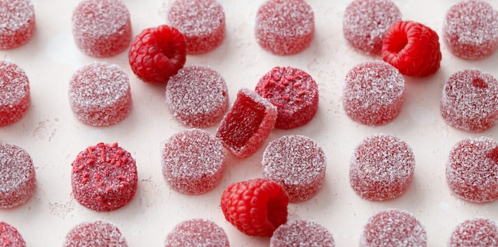 Homemade Raspberry Pectin Gummies