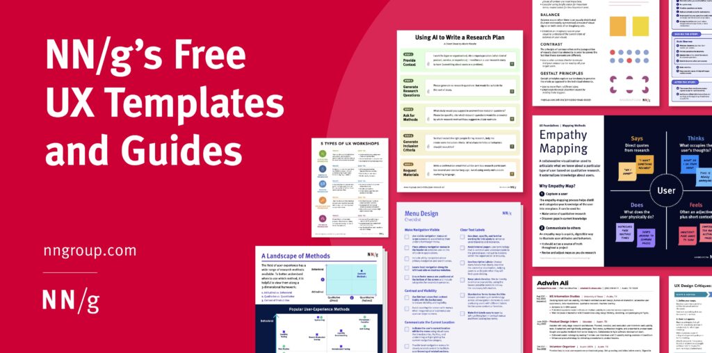 NN/g’s Free UX Templates and Guides