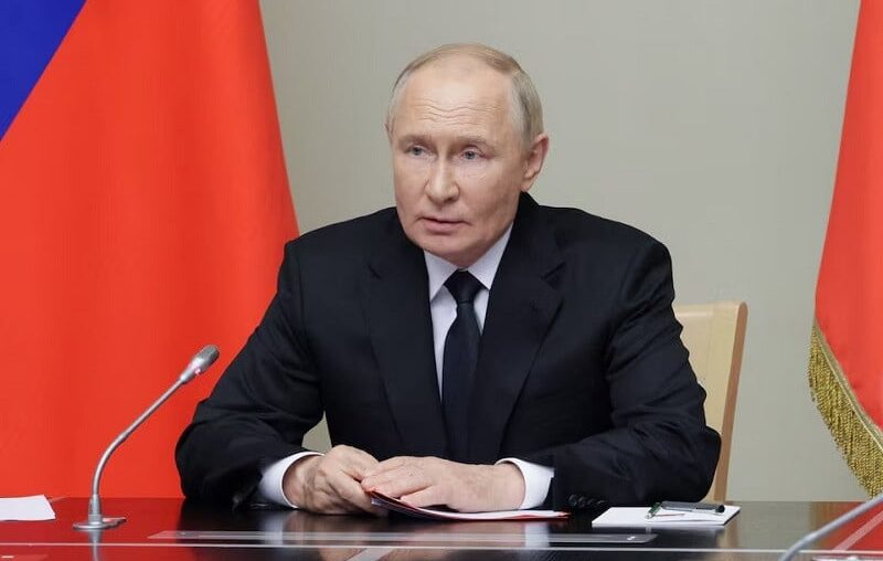 russia s president vladimir putin chairs a meeting with members of the security council at a residence outside moscow russia on august 16 2024 photo reuters