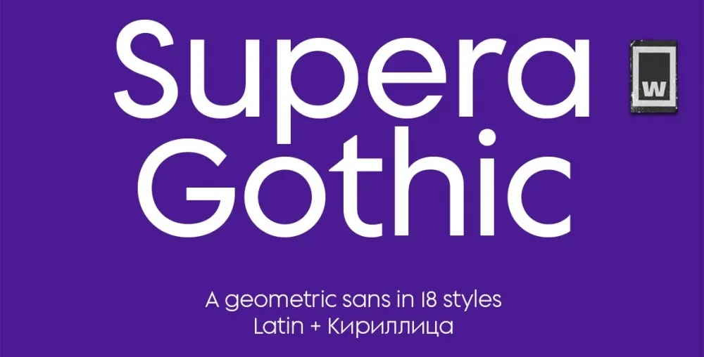 Supera Gothic Type Family