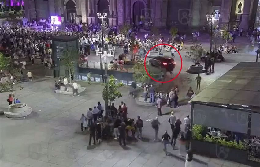 16 injured after vehicle plows into crowd outside Guadalajara Cathedral