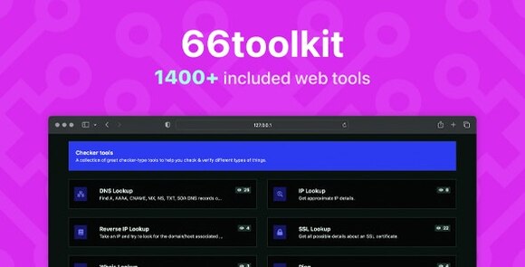 66toolkit v29.0.0 Nulled – Ultimate Web Tools System (SAAS) PHP Script