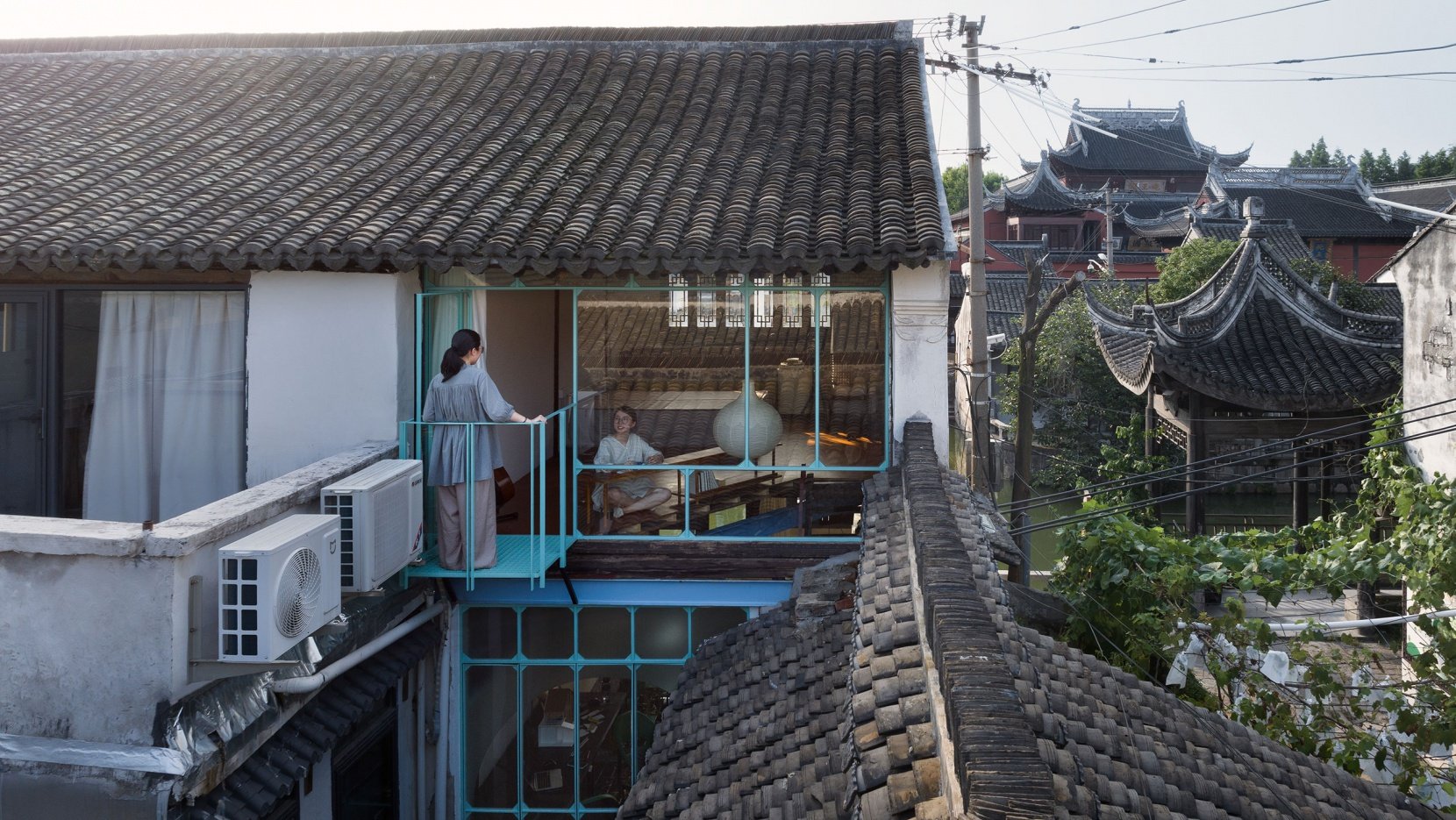 A Drab Dwelling in a Shanghai Water Town Gets a Playful Makeover by Atelier 6c | Yatzer