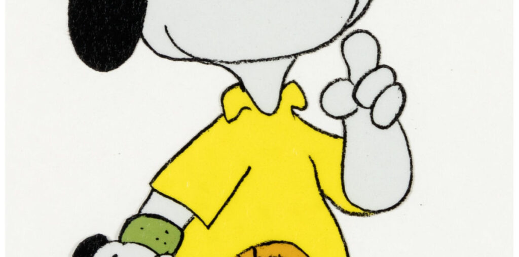 A Peanuts Production Cel Featuring Tennis Snoopy Has Hit Auction