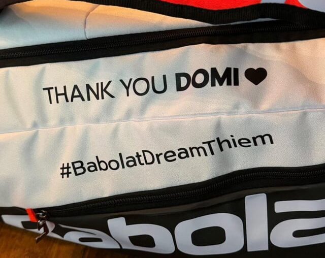 A nice touch from Babolat for Thiem’s farewell