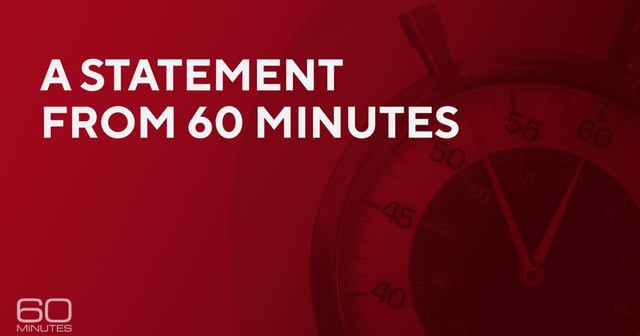 A statement from 60 Minutes