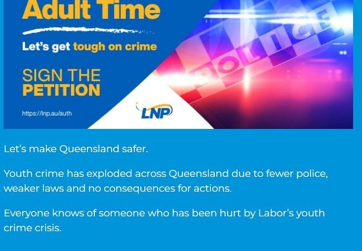 'Adult Crime, Adult Time' in Queensland: LNP direct their anger toward children