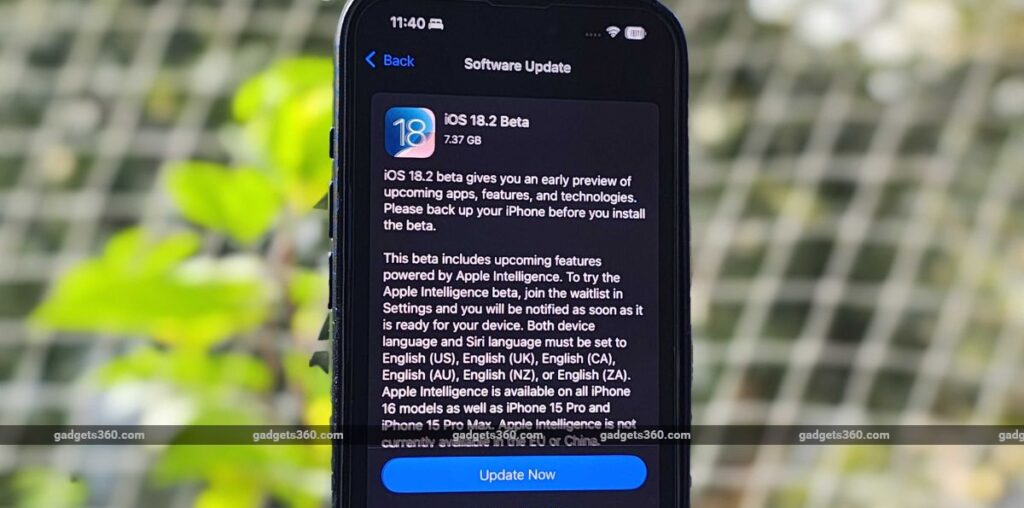 iOS 18.2 Developer Beta 1 With Image Playground, ChatGPT Integration, More AI Features Rolls Out