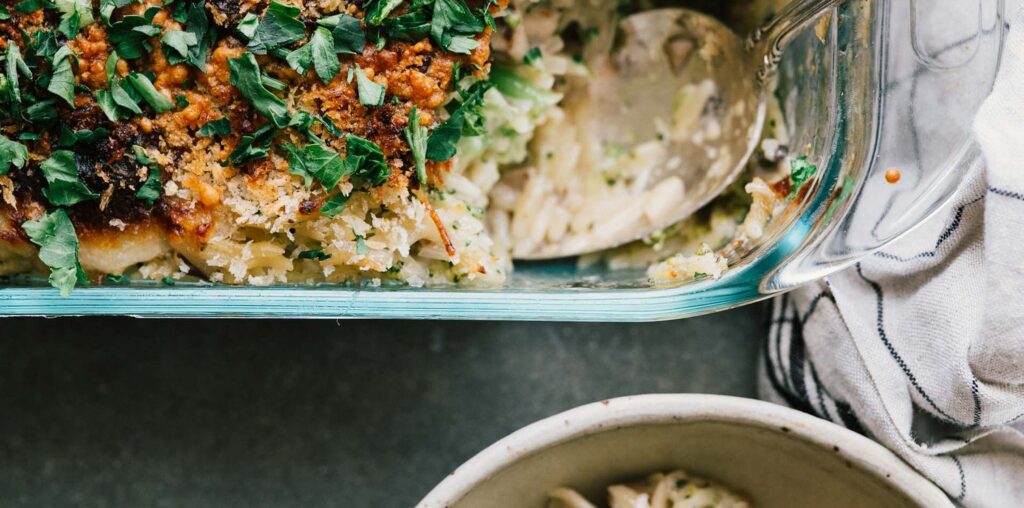 BROCCOLI MUSHROOM ORZO BAKE — Sprouted Kitchen