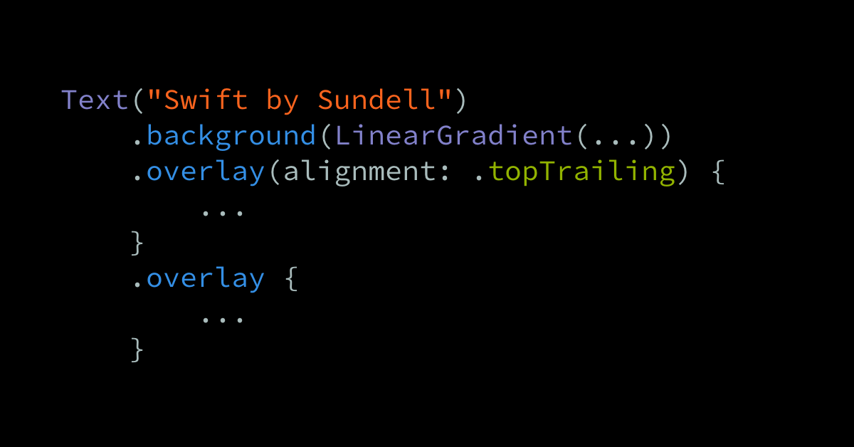 Backgrounds and overlays in SwiftUI | Swift by Sundell