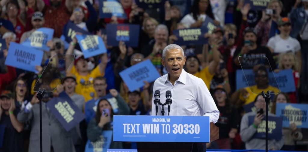 Barack Obama, Introduced by Eminem, Raps “Lose Yourself” at Kamala Harris Rally in Detroit