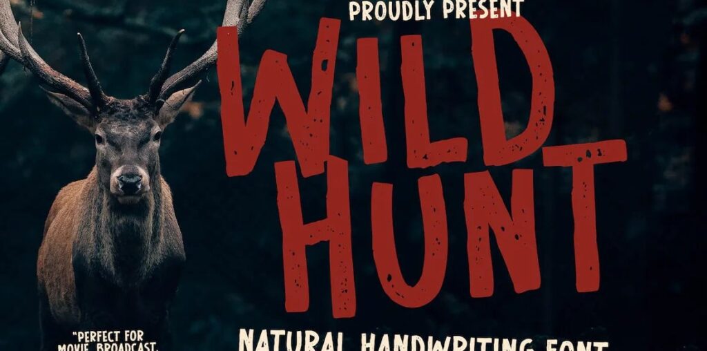 A natural handwriting Hunting Font