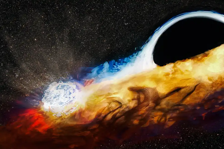 Black Hole Eats One Star, the Remains Pummel a Second One