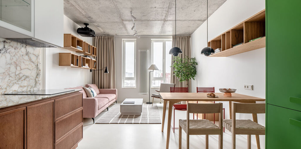 Blending Vintage Charm and Modern Minimalism in Kyiv Apartment