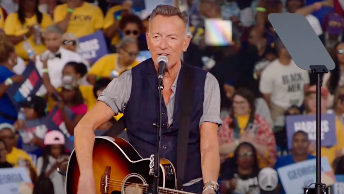 Bruce Springsteen performs at Kamala Harris rally in Atlanta