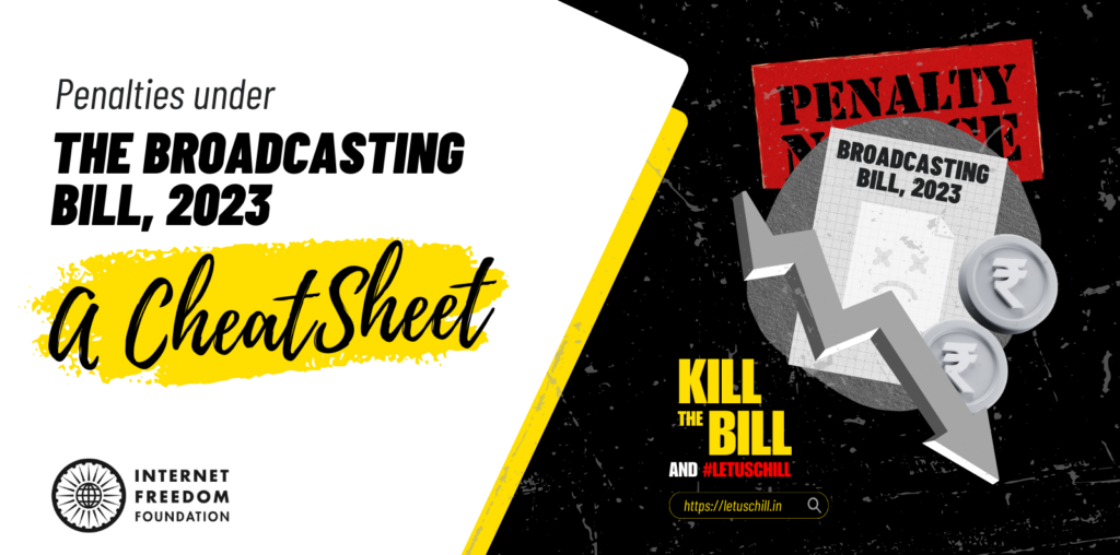 Cheat Sheet for Penalties under the Broadcasting Bill, 2023