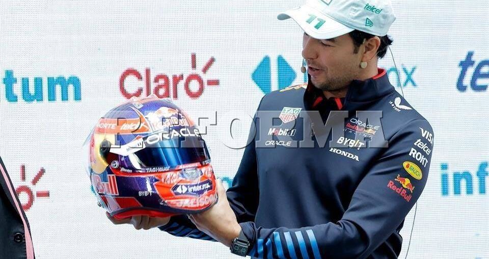 Checo se inspira en la lucha libre para diseño de su casco