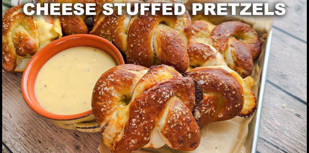 Cheese Stuffed Pretzels with Dip - Easy Homemade Recipe!