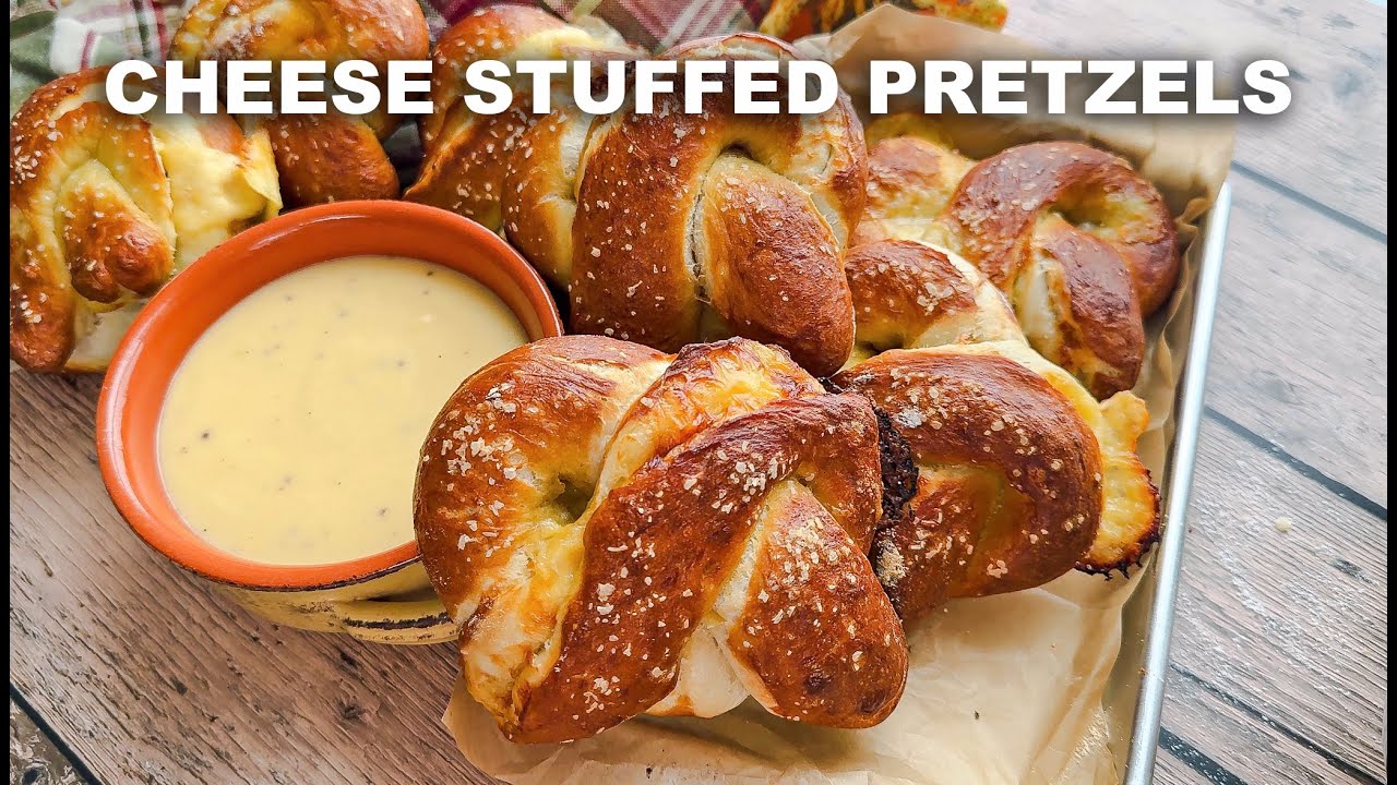 Cheese Stuffed Pretzels with Dip – Easy Homemade Recipe!