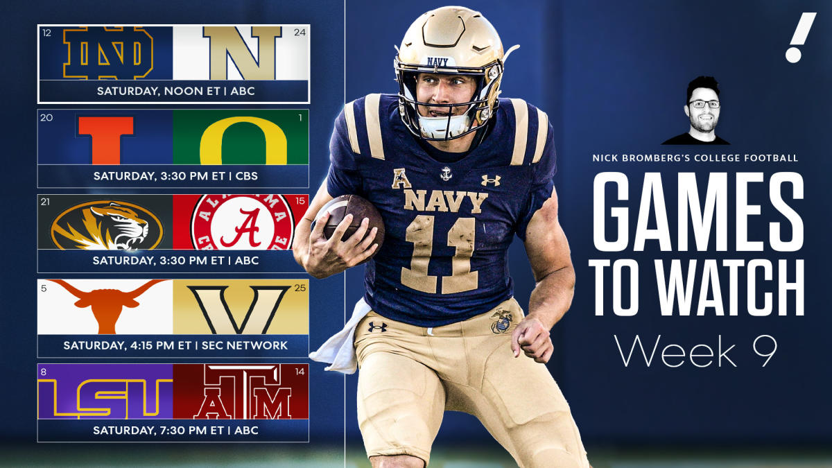 College football live scores, games, updates: Notre Dame vs. Navy and more