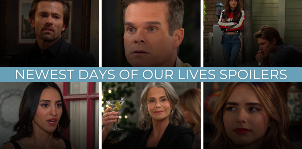 Photo collage with Days of Our Lives spoilers for the week of 10-28-24