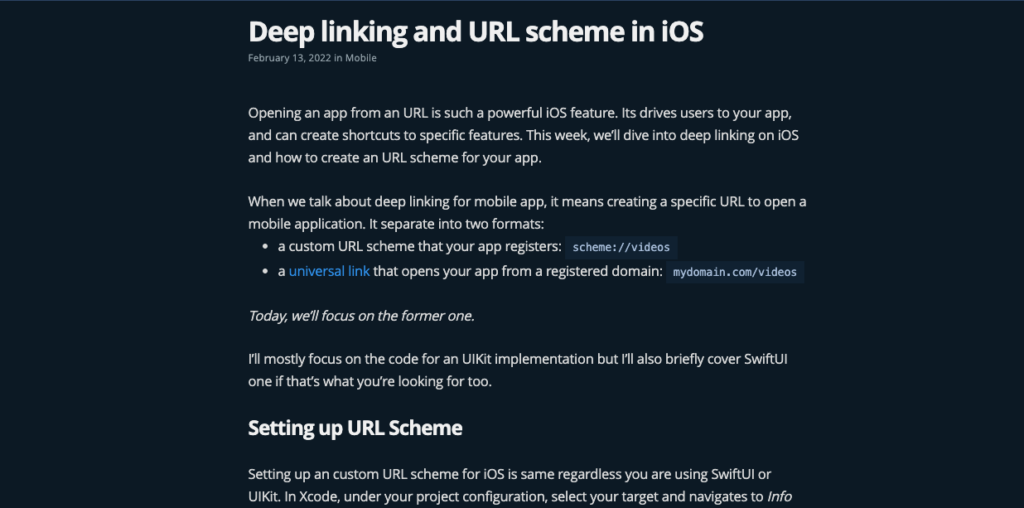 Deep linking and URL scheme in iOS