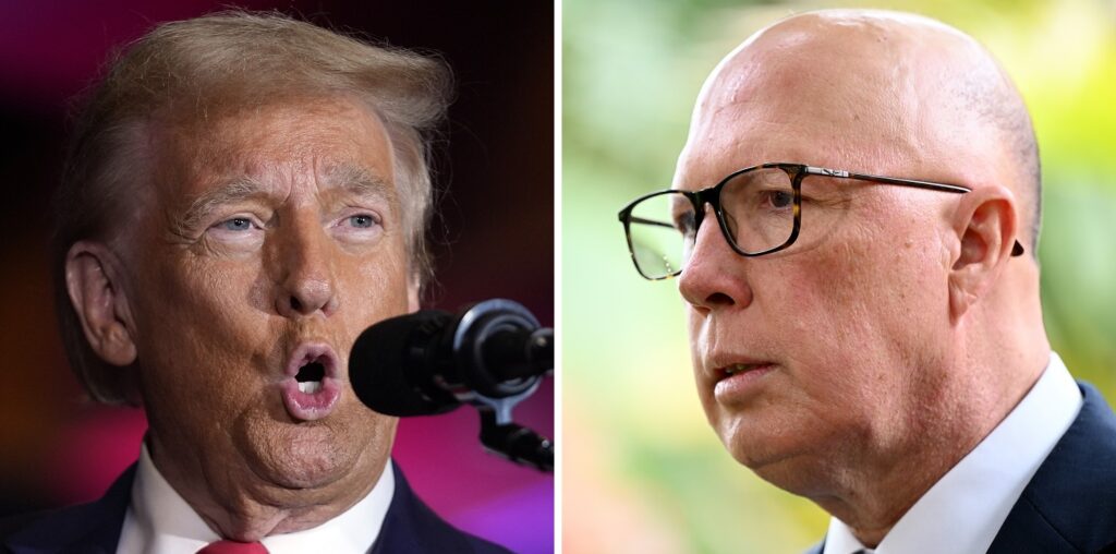 Donald Trump and Peter Dutton (Images: AP/AAP)