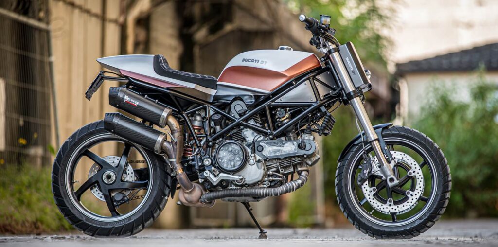 Ducati DT: A Ducati Multistrada 1000 DS street tracker from Switzerland