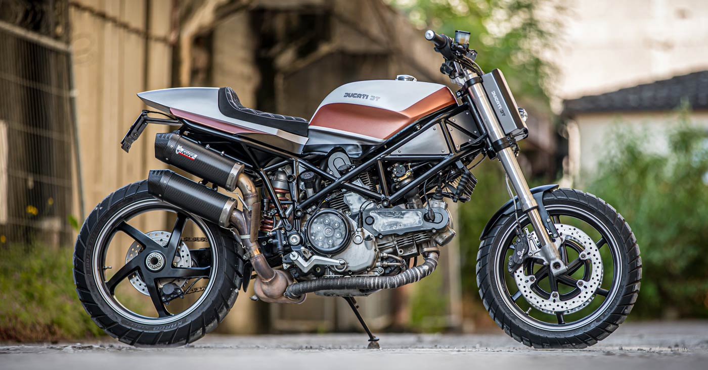 Ducati DT: A Ducati Multistrada 1000 DS street tracker from Switzerland