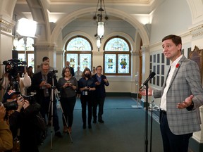 Eby addresses reporters for first time after NDP clinches majority