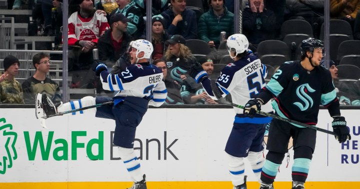 Ehlers scores OT winner as Winnipeg Jets edge Kraken to improve to 7-0 – Winnipeg | Globalnews.ca