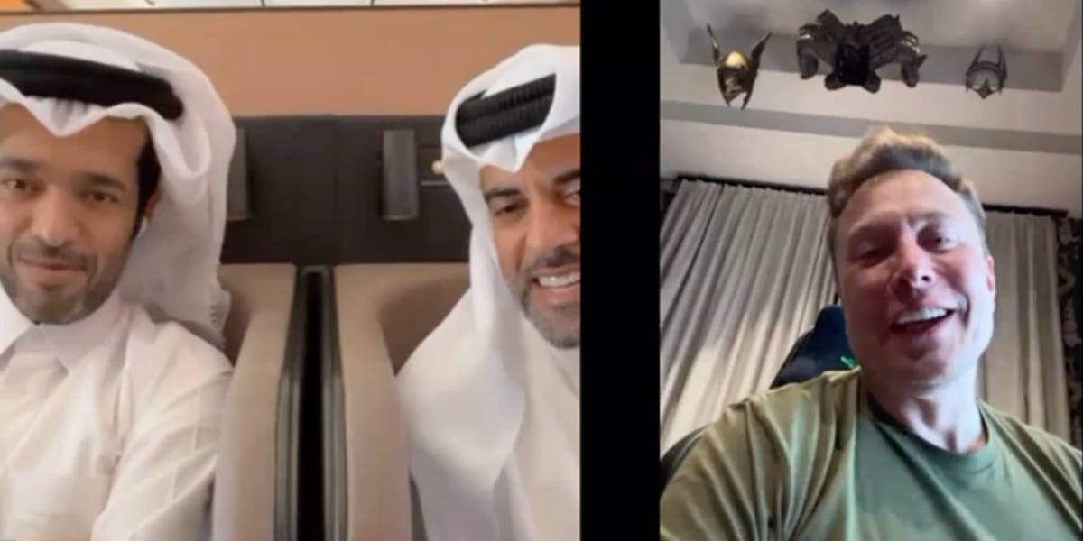 Elon Musk joined a video call at 38,000 feet to show off Qatar Airways’ new Starlink WiFi