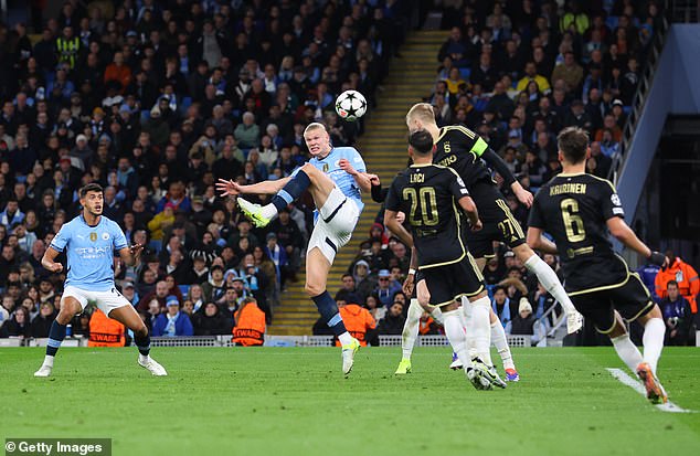 Erling Haaland hailed for ‘amazing’ acrobatic volley as Man City cruise in Champions League against Sparta Prague