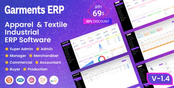 Garments ERP v1.4 – Apparel & Textile Industrial ERP Software Script