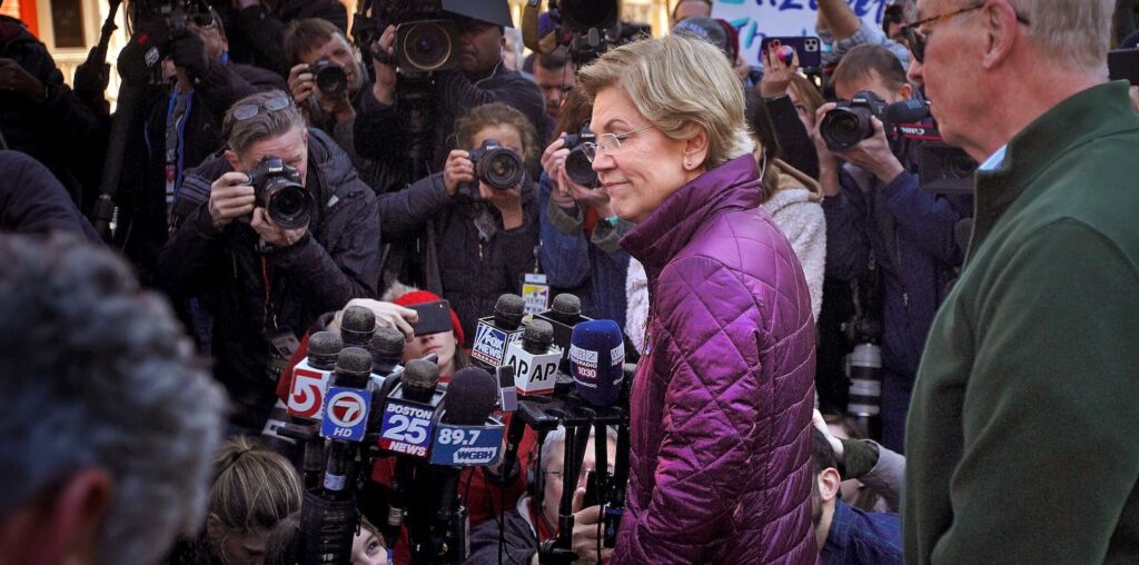 Senator Elizabeth Warren, with husband Bruce and dog Bailey by her side, officially announced that she was ending her 2020 presidential campaign outside her Cambridge home on March 5.