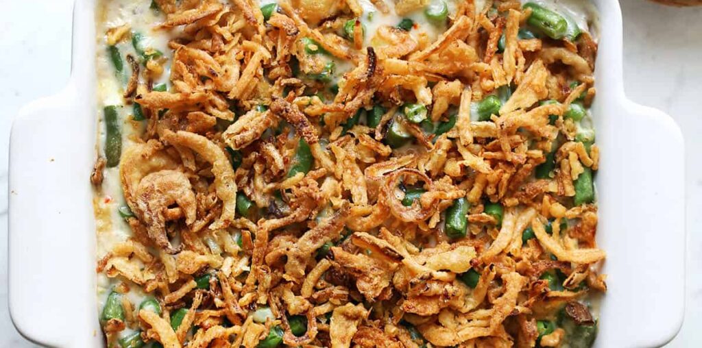 Green Bean Casserole with Fresh Green Beans