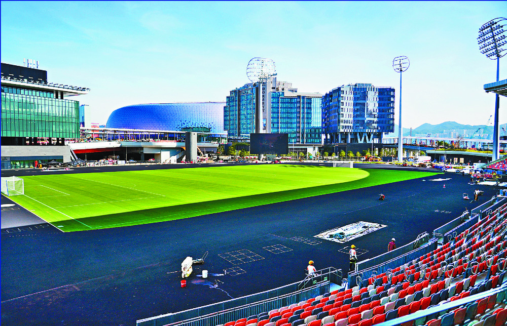 Green and go for Kai Tak trial football match