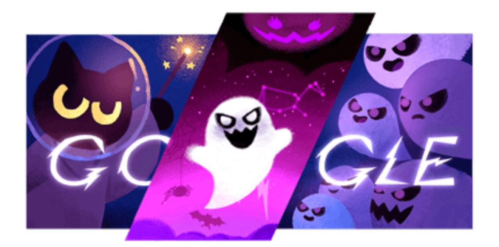 Halloween Google Doodle game has you fight ghosts as a cute, magical cat