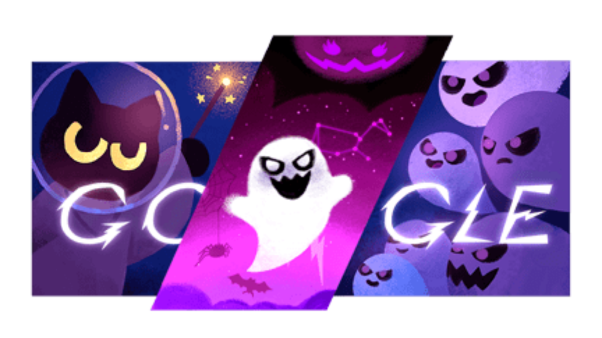 Halloween Google Doodle game has you fight ghosts as a cute, magical cat