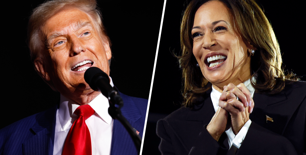 Harris, Trump Paint Victory as Vital to Protect U.S. Democracy