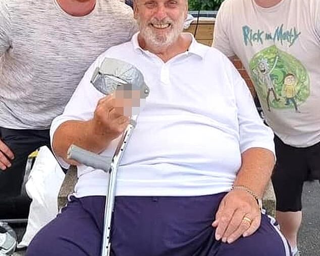 The ex-Olympian shot-putter (centre) passed away in the picture postcard village of Stoke Rochford near Grantham, aged 75