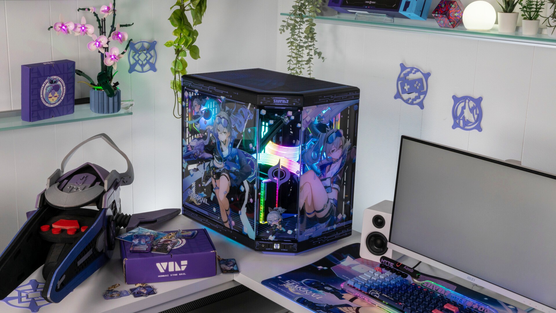 Hyte’s Honkai Star Rail Silver Wolf Y70 gaming PC case is finally on sale