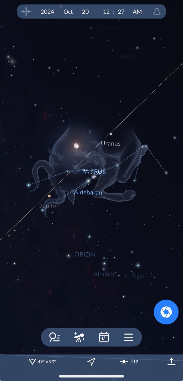 I screenshot this photo right above my house using a constellation app.