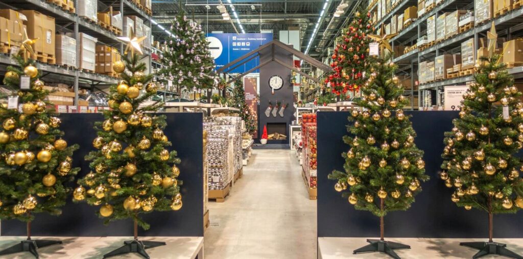 ikea store at christmas