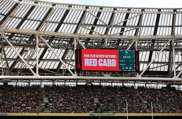 IRFU come out against permanent adoption of 20-minute red card