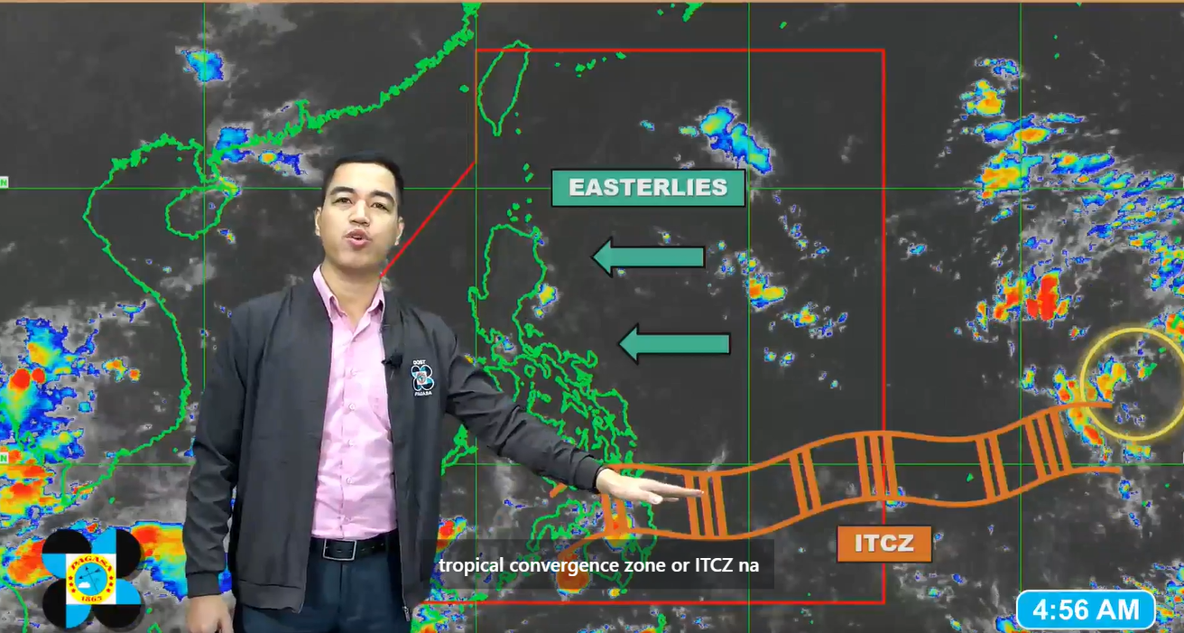 ITCZ brings rain to Mindanao and Palawan