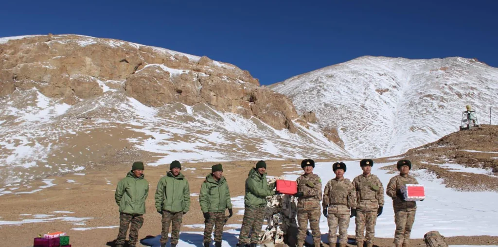 Indian, Chinese troops exchange sweets at contested border